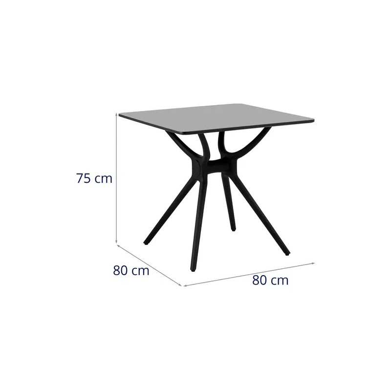 Fromm & Starck neliöpöytä 80 x 80 cm musta