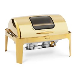 Royal Catering Chafing Dish GN 1 1 9 l kultainen ruokalämmitin näkymällä