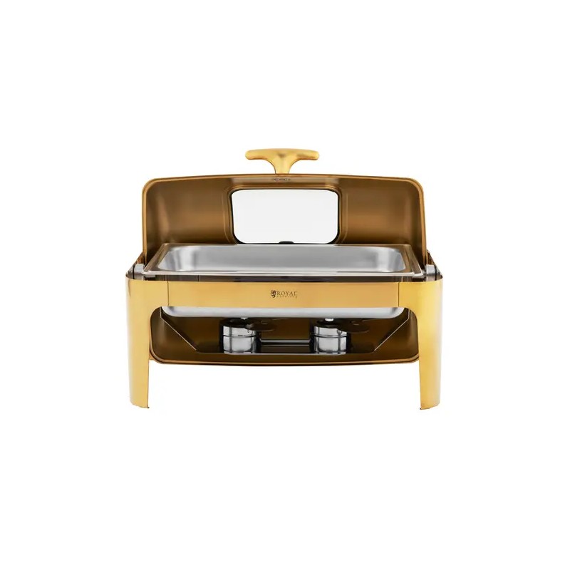 Royal Catering Chafing Dish GN 1/1 9 l kultainen ruokalämmitin näkymällä