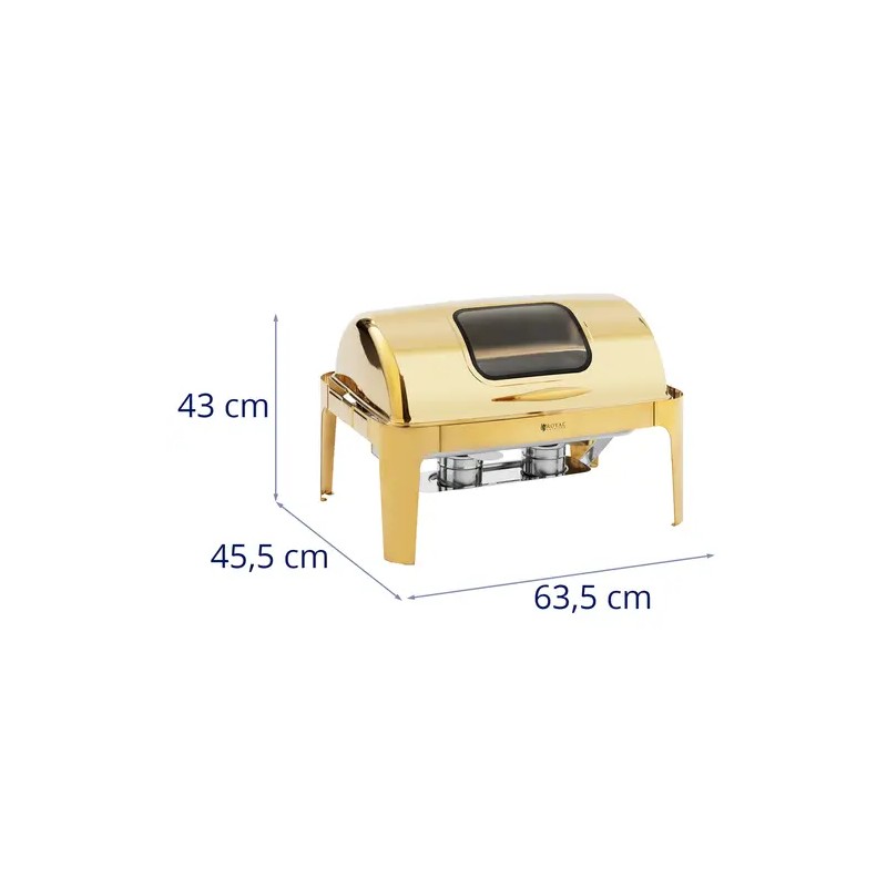 Royal Catering Chafing Dish GN 1/1 9 l kultainen ruokalämmitin näkymällä