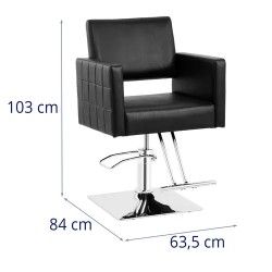 Ribbleton kampaajatuoli jalkatukella, istuinkorkeus 49-63 cm, 150 kg, musta