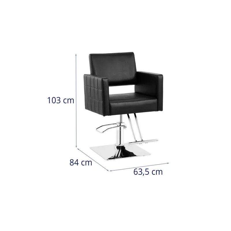 Ribbleton kampaajatuoli jalkatukella, istuinkorkeus 49-63 cm, 150 kg, musta