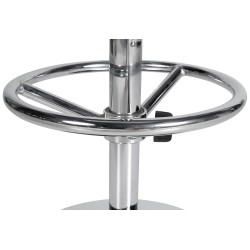 Pyöreä säädettävä baarijakkaran runko krominvärisellä metallilla