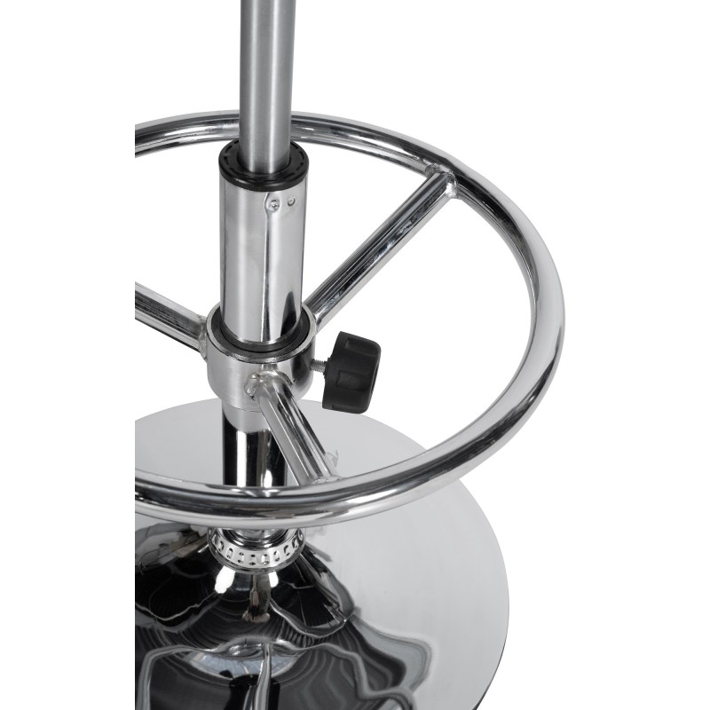 Pyöreä säädettävä baarijakkaran runko krominvärisellä metallilla