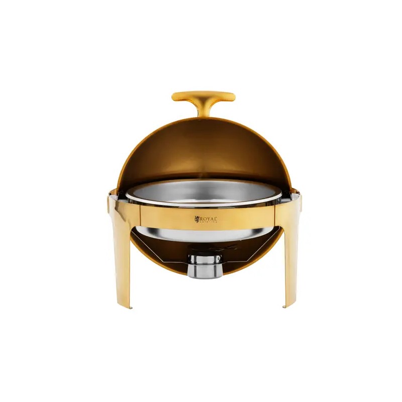 Royal Catering pyöreä ruokalämmitin 6 l kultainen