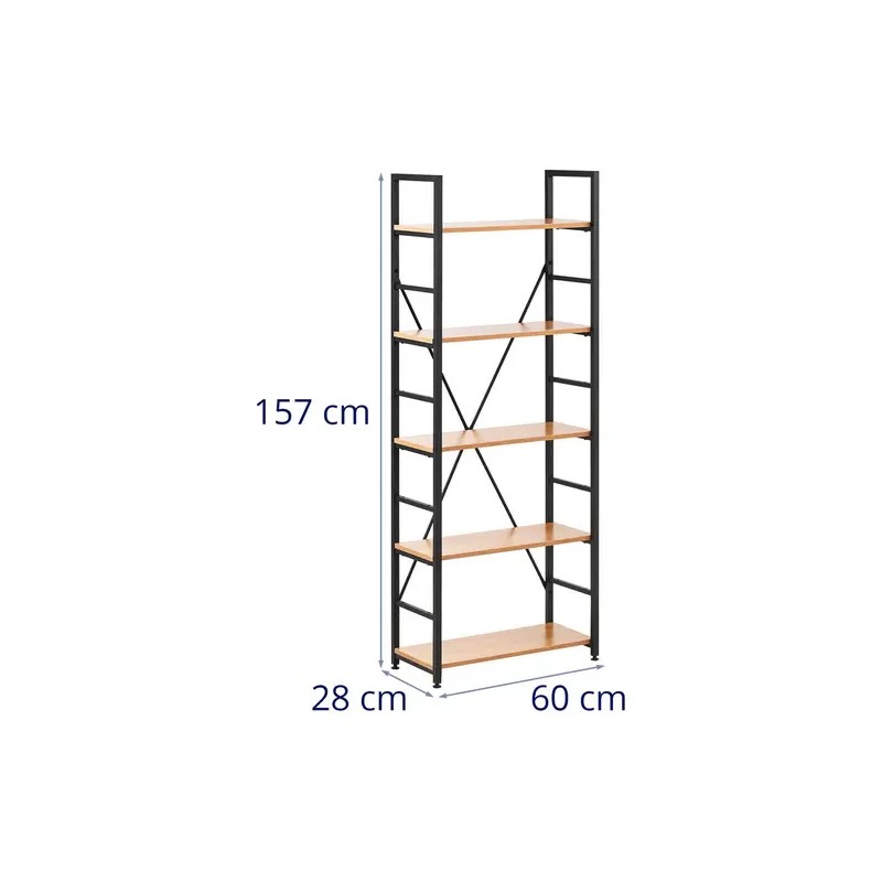 Fromm & Starck kirjahylly 60 x 28 x 150,5 cm, musta 11.2 kg