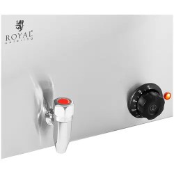 Royal Catering Bain Marie -ruokalämmitin 600 W, 6 kpl GN 1/6 -astiaa ja poistoventtiili