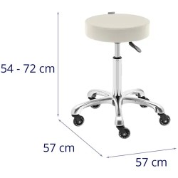 Pyöräjakkara Worcester Beige, korkeussäädettävä 530–710 mm, 150 kg