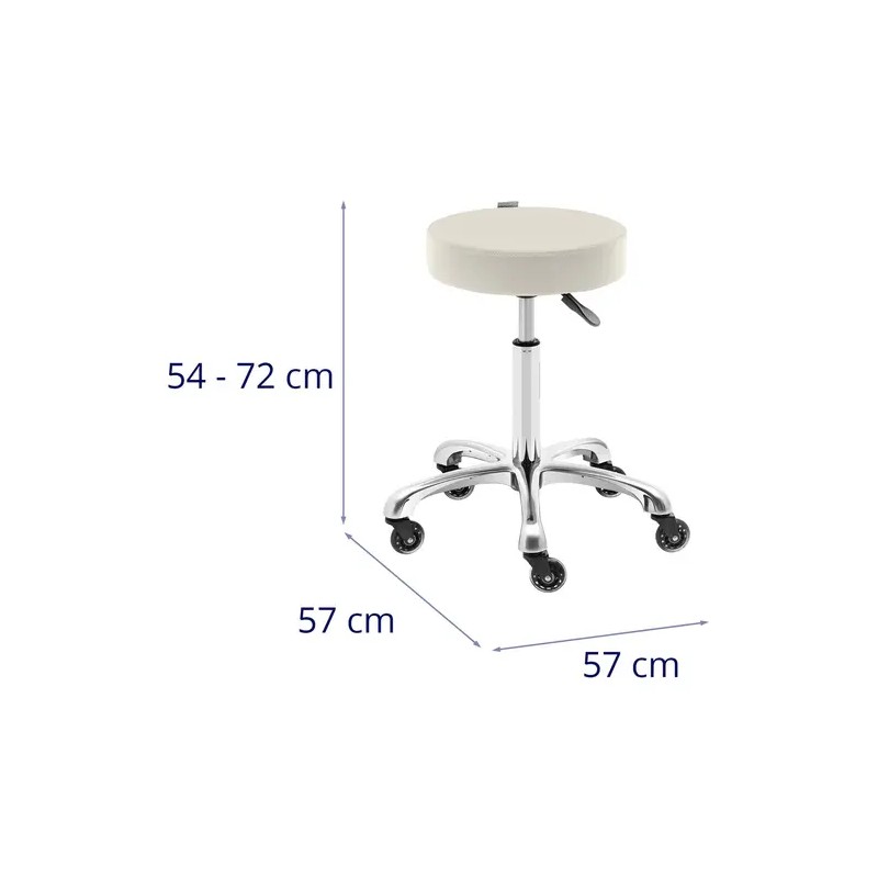 Pyöräjakkara Worcester Beige, korkeussäädettävä 530–710 mm, 150 kg