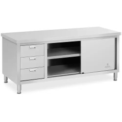 Royal Catering RCSSCB 200X70 S työpöytäkaappi ruostumaton teräs 200 x 70 x 85 cm