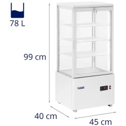 Royal Catering RCCC-78-WT kylmähyllyvitriini 78 l valkoinen