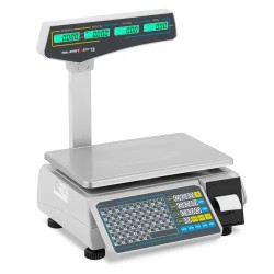 Steinberg Systems Kontrollivaaka 30 kg 15 g etiketitulostimella 38 x 26 5 cm LCD