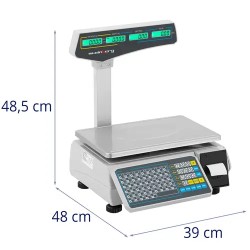 Steinberg Systems Kontrollivaaka 30 kg / 15 g etiketitulostimella 38 x 26,5 cm LCD