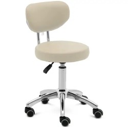 Physa Ascona työjakkara selkänojalla 46 60 cm tummanbeige