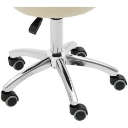 Physa Ascona työjakkara selkänojalla, 46–60 cm, tummanbeige