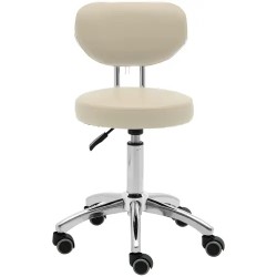 Physa Ascona työjakkara selkänojalla, 46–60 cm, tummanbeige