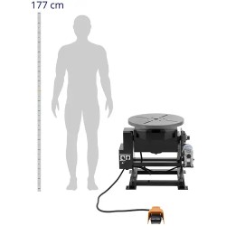 Hitsauspyörityspöytä 500 kg, kallistus -45°–90°, jalkapainin