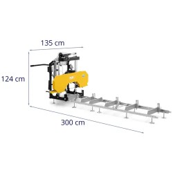 Tukki-nauhasaha 2,6 kW 2800 rpm 3 m kisko
