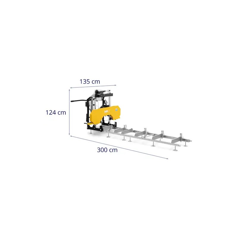 Tukki-nauhasaha 2,6 kW 2800 rpm 3 m kisko