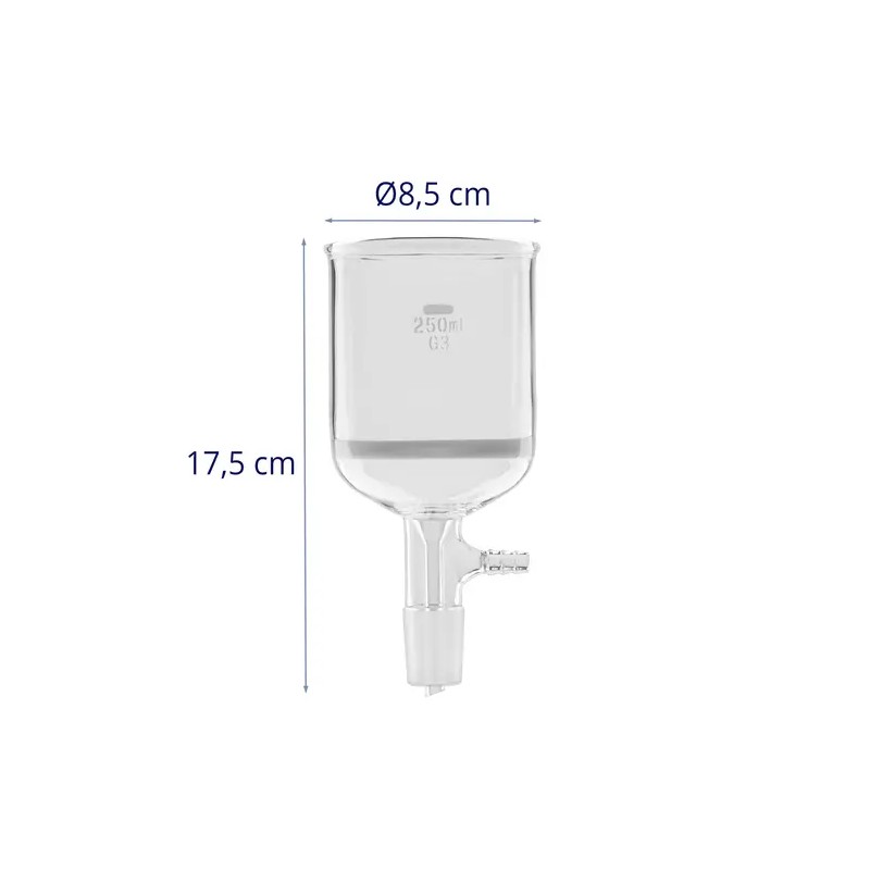 Steinberg Systems lasifritte kalvolla 250 ml, 24/40 Normschliff, borosilikaattilasi