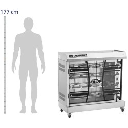 Royal Catering sähköinen kanagrilli 4 vartaata 8000 W