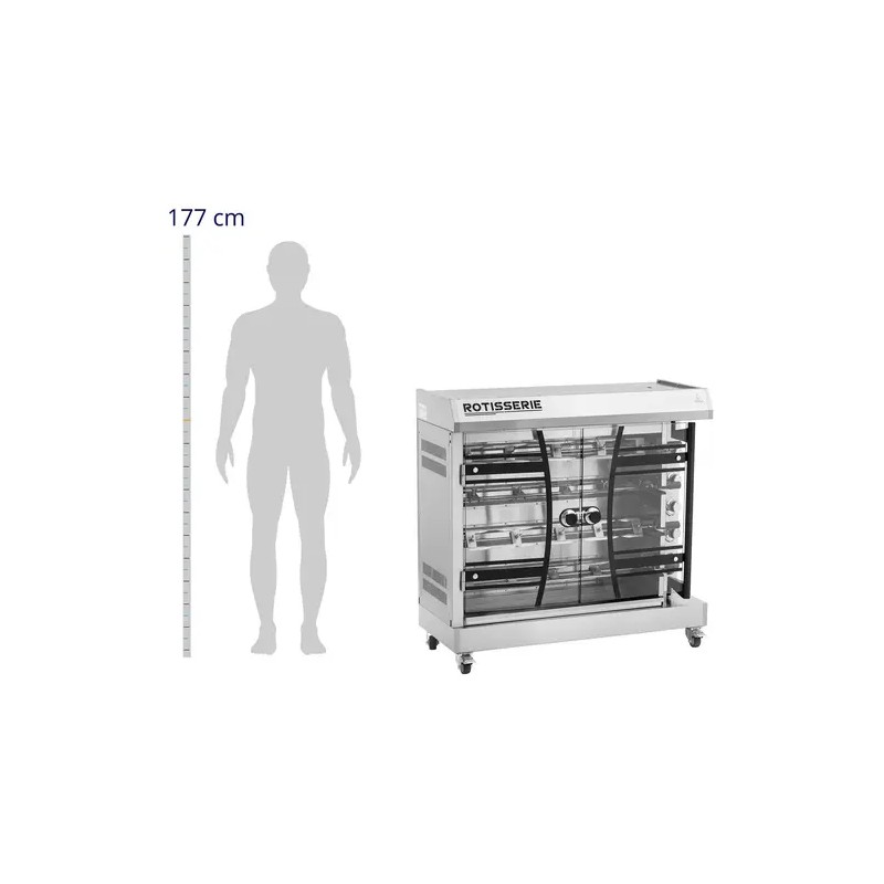 Royal Catering sähköinen kanagrilli 4 vartaata 8000 W