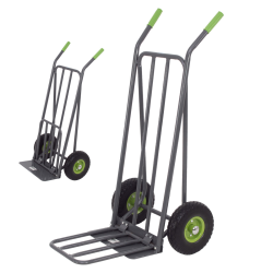 TRUTZHOLM pakettikärry 250 kg taitettava kaksi lastaustasoa teräsrunko 112 x 53 x 70 cm