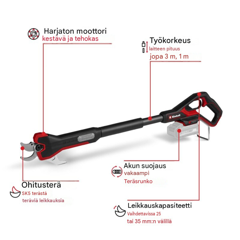 Einhell GP-LS 18/35 Li BL-Solo akkukäyttöiset oksasakset, 18 V, 35 mm