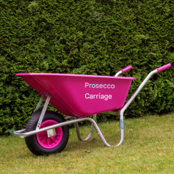 Proseccokutsche puutarha ja rakennuskottikärry 100 l pinkki 250 kg