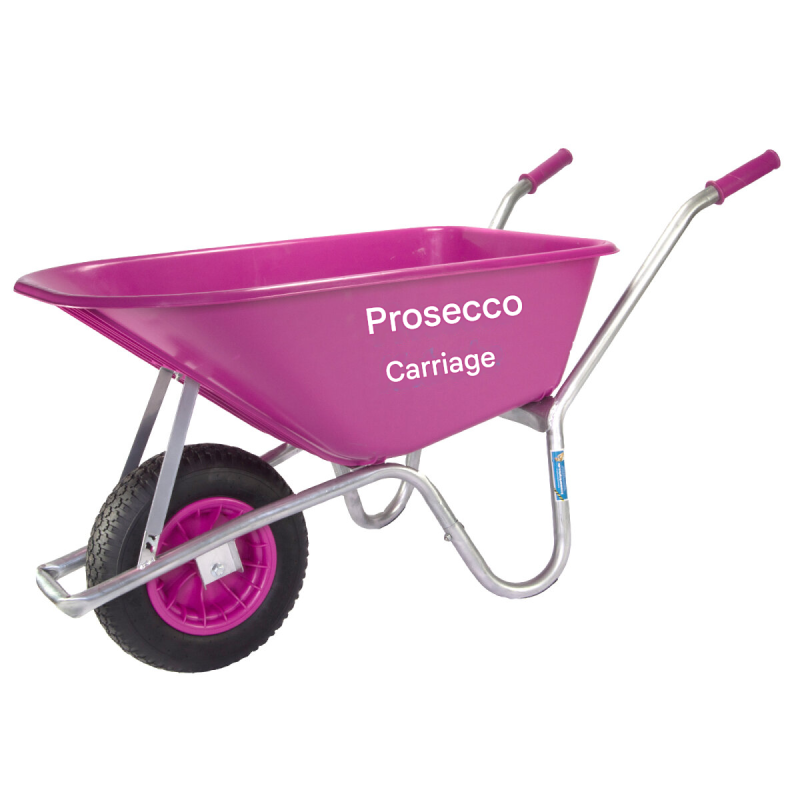 Proseccokutsche puutarha- ja rakennuskottikärry 100 l, pinkki, 250 kg