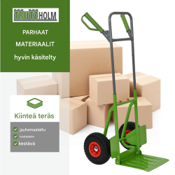 TRUTZHOLM-säkkikärry 200 kg, taittuva, 112,5 cm, vaaleanvihreä, 29 x 29 cm lastauslevy