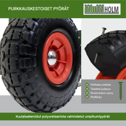 TRUTZHOLM-säkkikärry 200 kg, taittuva, 112,5 cm, vaaleanvihreä, 29 x 29 cm lastauslevy