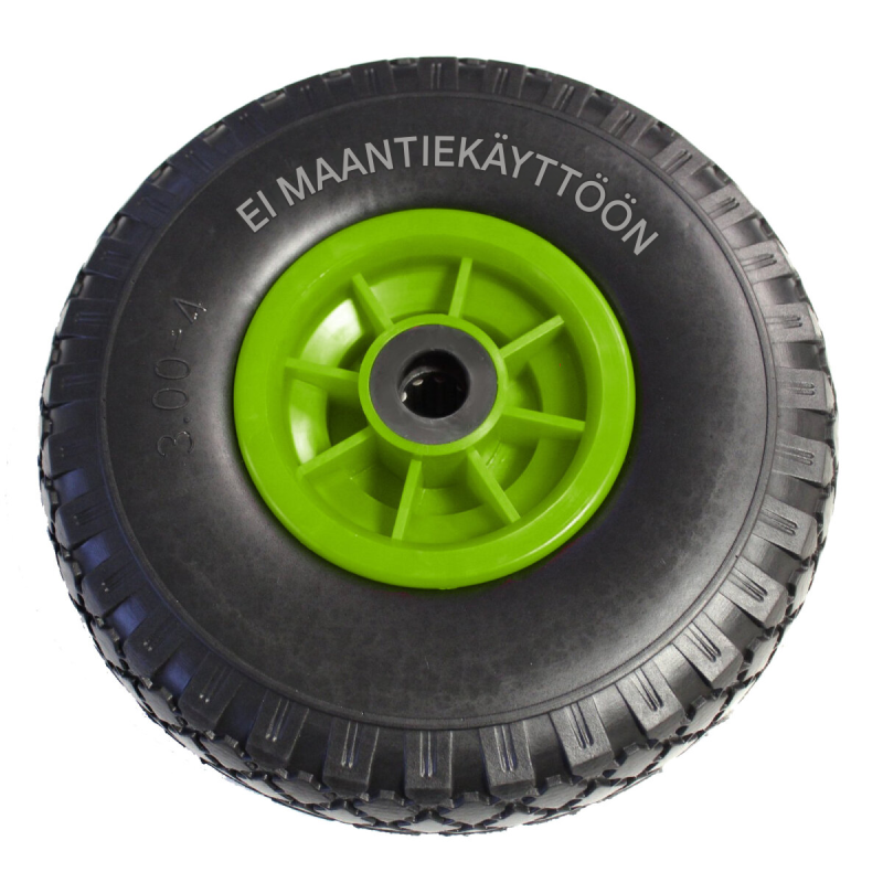 TRUTZHOLM säkkikärryn pyörä 260 x 85 mm, 3.00-4, PU-vaahto, muovivanne, 20 mm, 100 kg