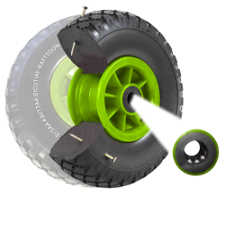 TRUTZHOLM säkkikärryn pyörä 260 x 85 mm, 3.00-4, PU-vaahto, muovivanne, 20 mm, 100 kg
