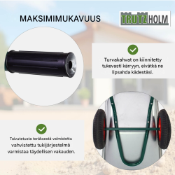 2-pyöräinen kottikärry 100 l, galvanoitu teräs, ilmarenkaat 3.50-8
