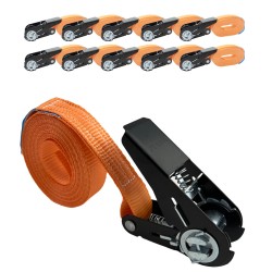 Räikkäliina 10 kpl oranssi 4 m 800 kg 25 mm polyesteri
