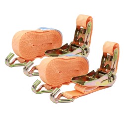 Räikkäliinat 2 kpl 2 osainen oranssi polyesteri 6 m 25 mm T V GS