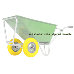 Kottikärryn pyörät 2 kpl, puhkeamattomat PU, 4.80/4.00-8, akselit