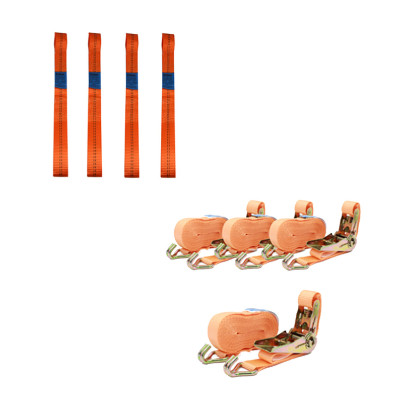 TrutzHolm® sidontalenkkisarja 4 kpl ja sidontaliinat 4 kpl, oranssi, 6 m