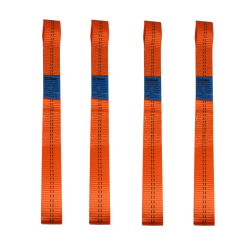 Moottoripyörän gurttilenkit 4 kpl kaksilenkkiset oranssi polyesteri 450 mm