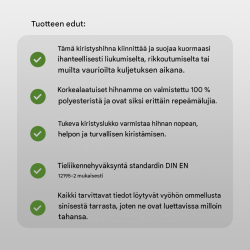 Kuormansidontaliinat 4 kpl, 4 m, 250 kg, polyesteri, antrasiitti