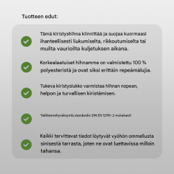 Kuormansidontaliinat 4 kpl, 6 Meter, 250 kg, polyesteri, antrasiitti, puristuslukko