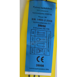 TrutzHolm® pyörönostoliinat 4 kpl, 3000 kg, keltainen, 4 m ympäryspituus