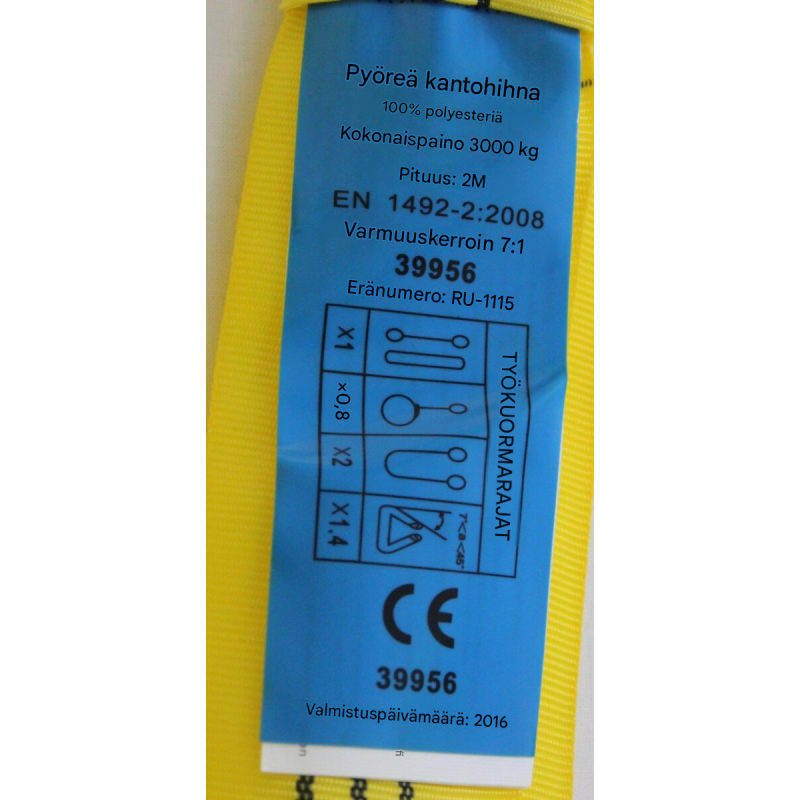 TrutzHolm® pyörönostoliinat 4 kpl, 3000 kg, keltainen, 4 m ympäryspituus