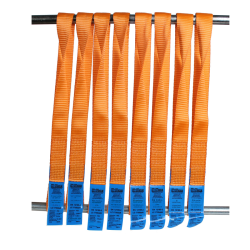 Kiinnityssilmukat 8 kpl, kaksilenkkiset, 1750 daN, 450 mm, oranssi, polyesteri