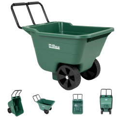 Puutarhakärry 250 kg 90 l 98 x 55 x 75 cm vihreä 2 x PU pyörät