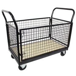 TRUTZHOLM verkkovaunu 500 kg, 119 x 67 x 107 cm, irrotettavat ritilät, jarrulliset pyörät