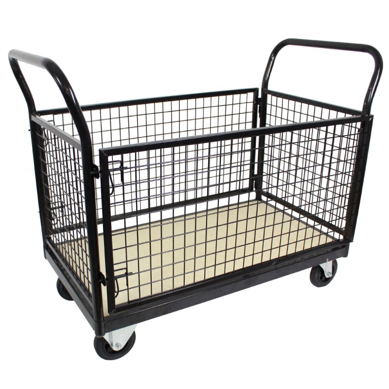 TRUTZHOLM verkkovaunu 500 kg, 119 x 67 x 107 cm, irrotettavat ritilät, jarrulliset pyörät