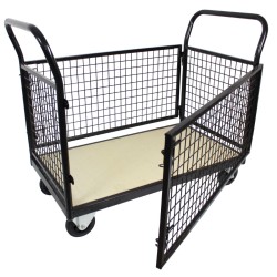 TRUTZHOLM verkkovaunu 500 kg, 119 x 67 x 107 cm, irrotettavat ritilät, jarrulliset pyörät