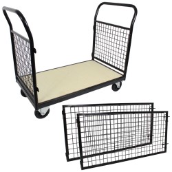 TRUTZHOLM verkkovaunu 500 kg, 119 x 67 x 107 cm, irrotettavat ritilät, jarrulliset pyörät